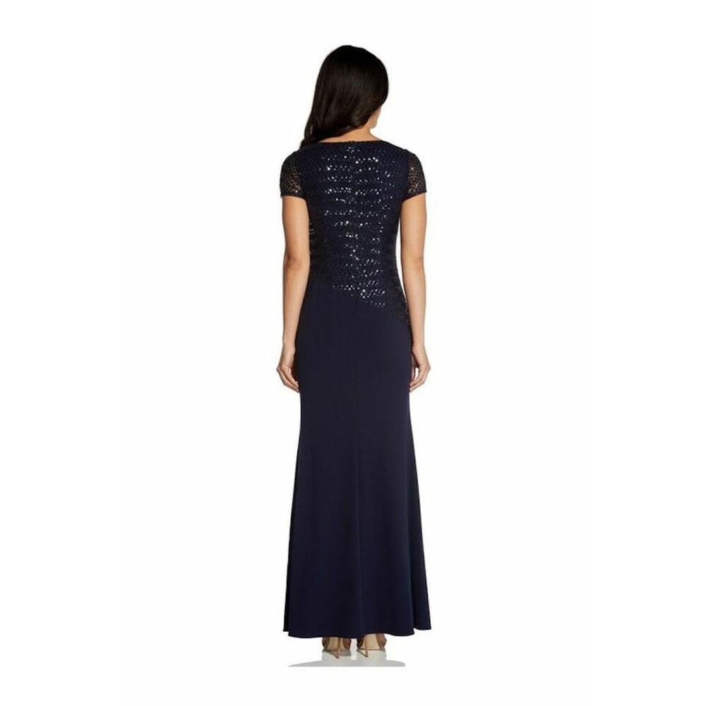 Adrianna Papell Sequin Crepe Dress - Picture 5 of 6